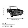 Wallity GMC C/K 1967 Accesorio Decorativo de Pared de Metal Negro